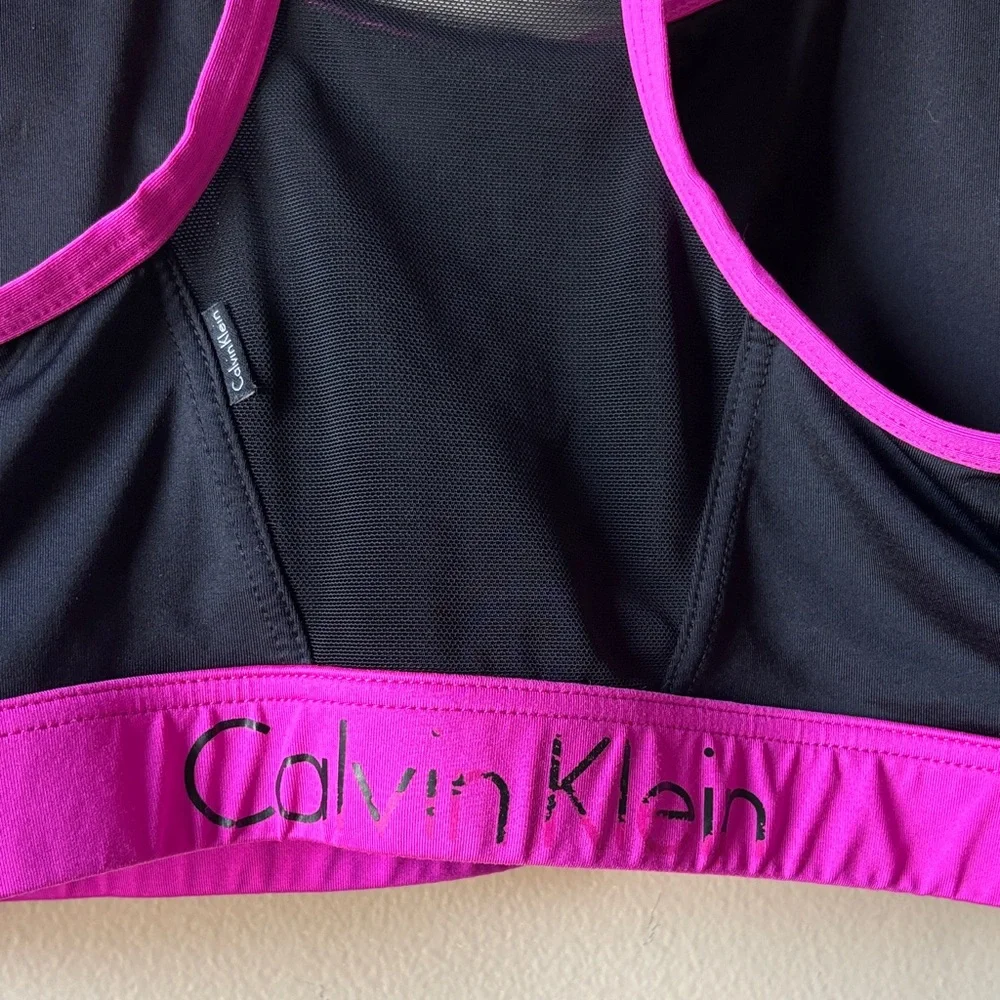 Calvin Klein Black and Hot Pink Athletic Bikini Set - Picture 5 of 13